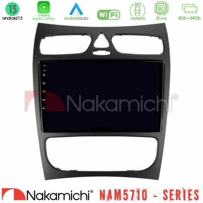 Nakamichi NAM5710 Series 8Core Android13 4+64GB  Mercedes CLK Class W209 2000-2004 Navigation Multimedia Tablet 9
