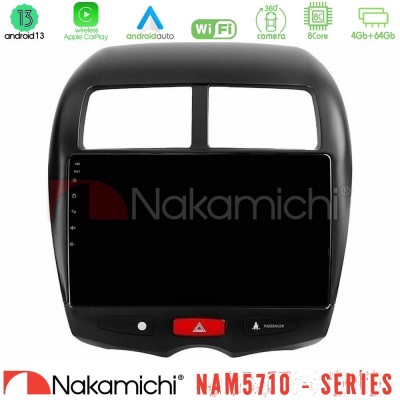 Nakamichi NAM5710 Series 8Core Android13 4+64GB  Mitsubishi ASX Navigation Multimedia Tablet 10