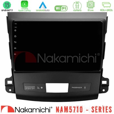 Nakamichi NAM5710 Series 8Core Android13 4+64GB  Mitsubishi Outlander/Citroen C-Crosser/Peugeot 4007 Navigation Multimedia Tablet 9