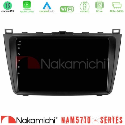 Nakamichi NAM5710 Series 8Core Android13 4+64GB  Mazda 6 2008-2012 Navigation Multimedia Tablet 9