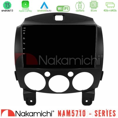 Nakamichi NAM5710 Series 8Core Android13 4+64GB  Mazda 2 2008-2014 Navigation Multimedia Tablet 9