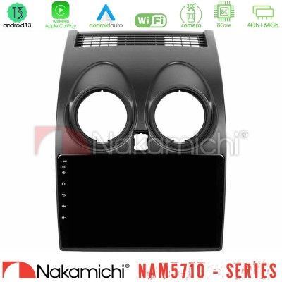 Nakamichi NAM5710 Series 8Core Android13 4+64GB  Nissan Qashqai J10 Navigation Multimedia Tablet 9