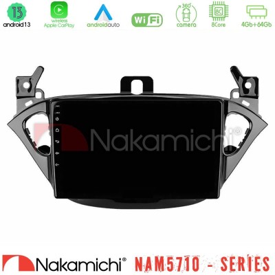 Nakamichi NAM5710 Series 8Core Android13 4+64GB  Opel Corsa E/Adam Navigation Multimedia Tablet 9
