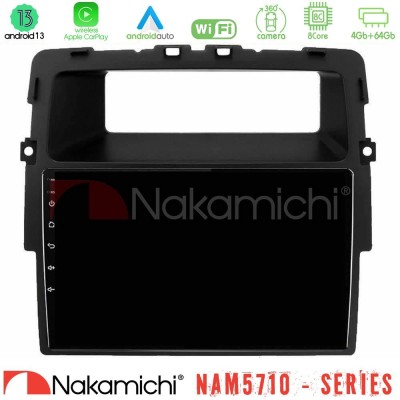 Nakamichi NAM5710 Series 8Core Android13 4+64GB  Renault/Nissan/Opel Navigation Multimedia Tablet 10