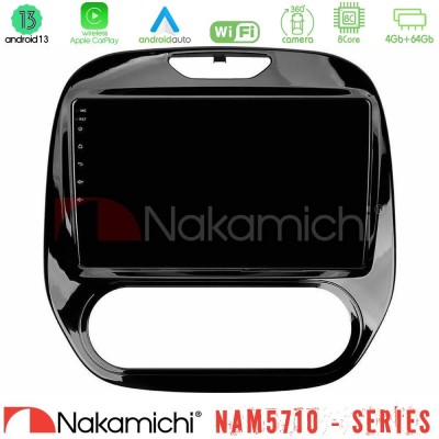Nakamichi NAM5710 Series 8Core Android13 4+64GB  Renault Captur 2013-2019 (Manual AC) Navigation Multimedia Tablet 9