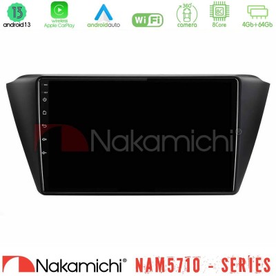 Nakamichi NAM5710 Series 8Core Android13 4+64GB  Skoda Fabia 2015-2021 Navigation Multimedia Tablet 9