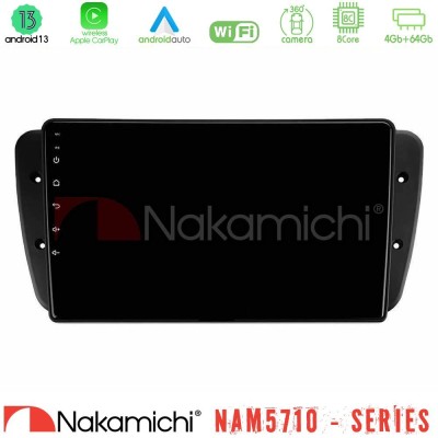 Nakamichi NAM5710 Series 8Core Android13 4+64GB  Seat Ibiza 2008-2012 Navigation Multimedia Tablet 9