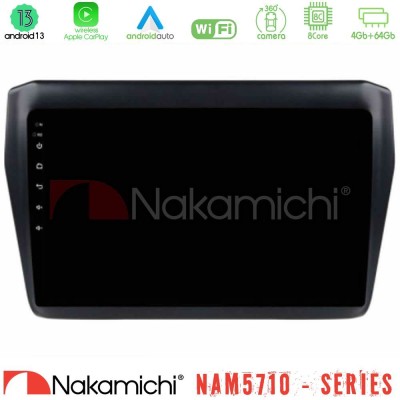 Nakamichi NAM5710 Series 8Core Android13 4+64GB  Suzuki Swift 2017-2023 Navigation Multimedia Tablet 9