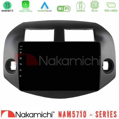 Nakamichi NAM5710 Series 8Core Android13 4+64GB  Toyota Rav4 2006-2012 Navigation Multimedia Tablet 10