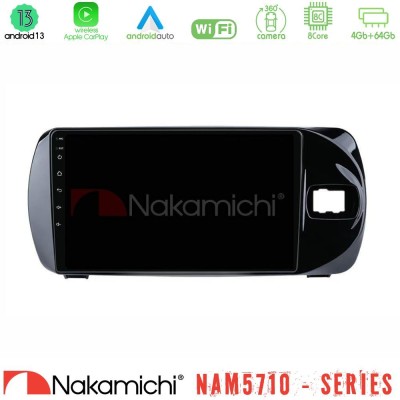 Nakamichi NAM5710 Series 8Core Android13 4+64GB Toyota Yaris (Vitz) 2015-2020 RHD Navigation Multimedia Tablet 9