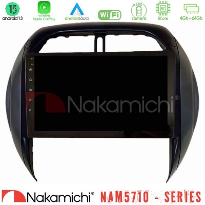 Nakamichi NAM5710 Series 8Core Android13 4+64GB  Toyota RAV4 2001-2005 (Auto A/C) Navigation Multimedia Tablet 9