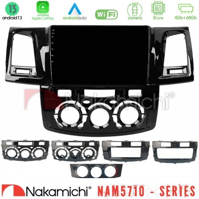 Nakamichi NAM5710 Series 8Core Android13 4+64GB Toyota Hilux 2007-2016 Navigation Multimedia Tablet 9