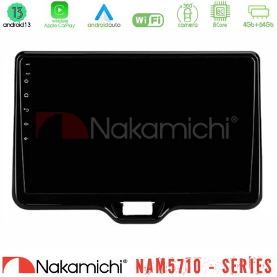 Nakamichi NAM5710 Series 8Core Android13 4+64GB Toyota Yaris Cross RHD 2020-> (Low Version) Navigation Multimedia Tablet 9