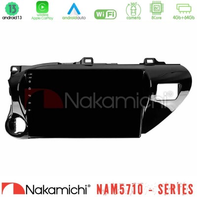 Nakamichi NAM5710 Series 8Core Android13 4+64GB  Toyota Hilux 2017-2021 Navigation Multimedia Tablet 10