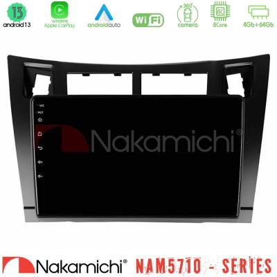 Nakamichi NAM5710 Series 8Core Android13 4+64GB  Toyota Yaris Navigation Multimedia Tablet 9