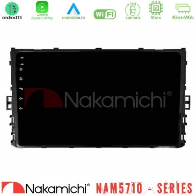 Nakamichi NAM5710 Series 8Core Android13 4+64GB  VW MQB 2017-> Navigation Multimedia Tablet 9