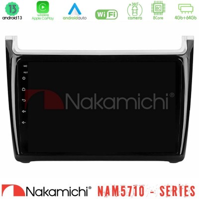 Nakamichi NAM5710 Series 8Core Android13 4+64GB  Vw Polo Navigation Multimedia Tablet 9