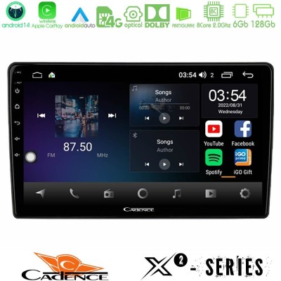 Cadence X2 Series 8Core Android14 6+128GB Fiat Panda 2003-2012 Navigation Multimedia Tablet 9