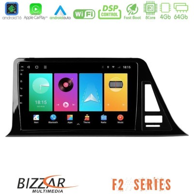 Bizzar F2 Series 8Core Android16 4+64GB  Toyota CH-R (Χωρίς Εργ.Οθόνη) Navigation Multimedia Tablet 9