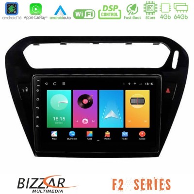 Bizzar F2 Series 8Core Android16 4+64GB  Citroen C-Elysee / Peugeot 301 Navigation Multimedia Tablet 9
