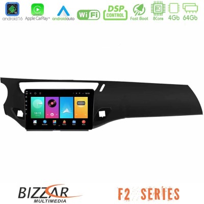 Bizzar F2 Series 8Core Android16 4+64GB  Citroen C3 2009-2016 Navigation Multimedia Tablet 9
