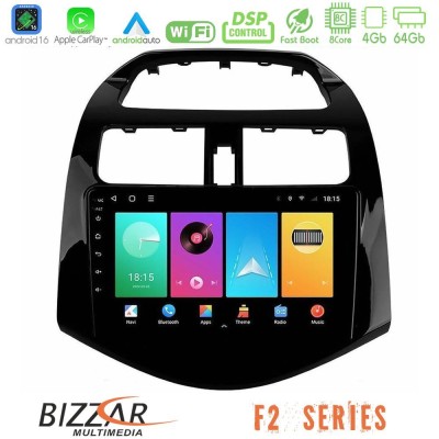 Bizzar F2 Series 8Core Android16 4+64GB  Chevrolet Spark 2009-2015 Navigation Multimedia Tablet 9