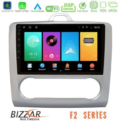 Bizzar F2 Series 8Core Android16 4+64GB  Ford Focus Auto AC Navigation Multimedia Tablet 9