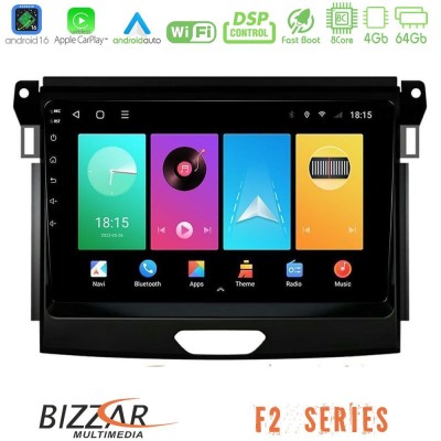 Bizzar F2 Series 8Core Android16 4+64GB  Ford Ranger 2017-2022 Navigation Multimedia Tablet 9