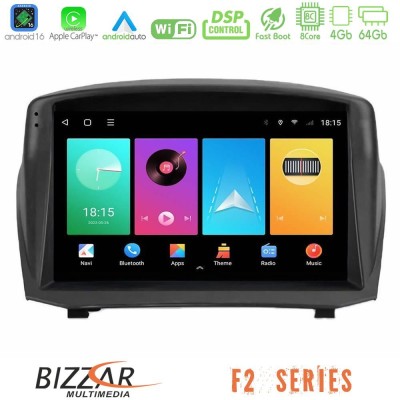 Bizzar F2 Series 8Core Android16 4+64GB  Ford Fiesta 2008-2012 Navigation Multimedia Tablet 9