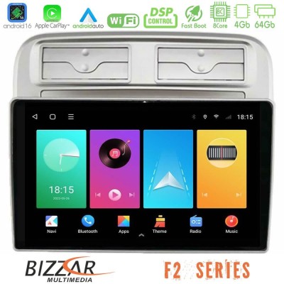 Bizzar F2 Series 8Core Android16 4+64GB  Fiat Grande Punto 2006-2011 Navigation Multimedia Tablet 9