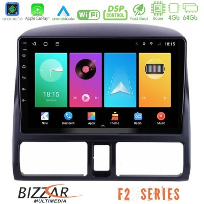 Bizzar F2 Series 8Core Android16 4+64GB  Honda CRV 2002-2006 Navigation Multimedia Tablet 9