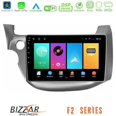 Bizzar F2 Series 8Core Android16 4+64GB  Honda Jazz 2009-2013 Navigation Multimedia Tablet 10