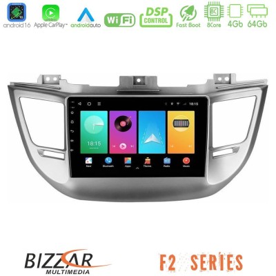 Bizzar F2 Series 8Core Android16 4+64GB  Hyundai Tucson 2015-2018 Navigation Multimedia Tablet 9