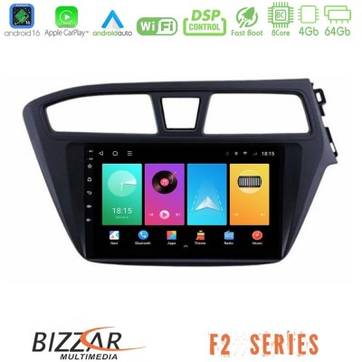 Bizzar F2 Series 8Core Android16 4+64GB Hyundai i20 2014-2018 RHD Navigation Multimedia Tablet 9
