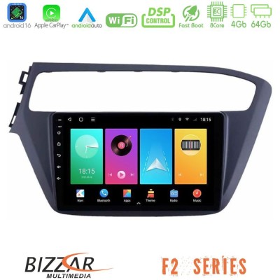 Bizzar F2 Series 8Core Android16 4+64GB  Hyundai i20 2018-2020 Navigation Multimedia Tablet 9