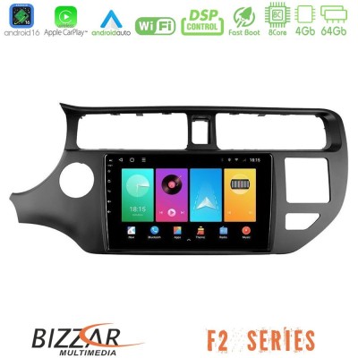 Bizzar F2 Series 8Core Android16 4+64GB  Kia Rio 2011-2015 Navigation Multimedia Tablet 9