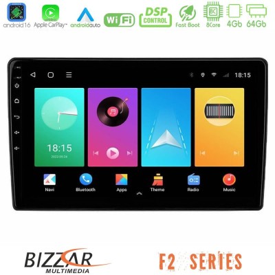 Bizzar F2 Series 8Core Android16 4+64GB  Kia Ceed 2007-2009 Navigation Multimedia Tablet 9