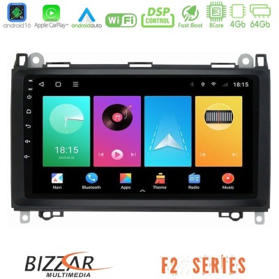 Bizzar F2 Series 8Core Android16 4+64GB  Mercedes A/B/Vito/Sprinter Class Navigation Multimedia Tablet 9