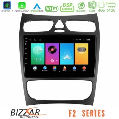 Bizzar F2 Series 8Core Android16 4+64GB  Mercedes CLK Class W209 2000-2004 Navigation Multimedia Tablet 9