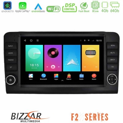 Bizzar F2 Series 8Core Android16 4+64GB  Mercedes ML/GL Class W164 2006-2011 Navigation Multimedia Tablet 9
