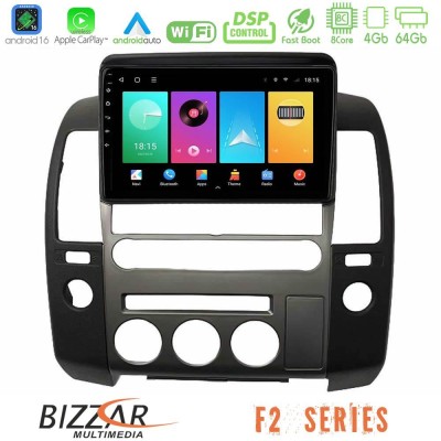 Bizzar F2 Series 8Core Android16 4+64GB   Nissan Navara D40 2006-2012 (με εργ.οθόνη) Navigation Multimedia Tablet 9