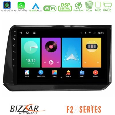 Bizzar F2 Series 8Core Android16 4+64GB Nissan Note 2021-2026 RHD Navigation Multimedia Tablet 10