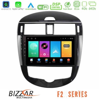 Bizzar F2 Series 8Core Android16 4+64GB  Nissan Pulsar 2015-2018 Navigation Multimedia Tablet 9