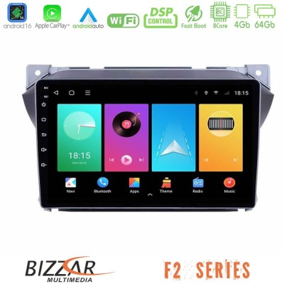 Bizzar F2 Series 8Core Android16 4+64GB  Suzuki Alto amp; Nissan Pixo Navigation Multimedia Tablet 9