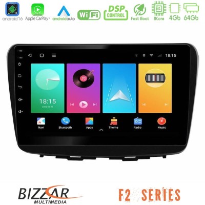 Bizzar F2 Series 8Core Android16 4+64GB  Suzuki Baleno 2016-2021 Navigation Multimedia Tablet 9