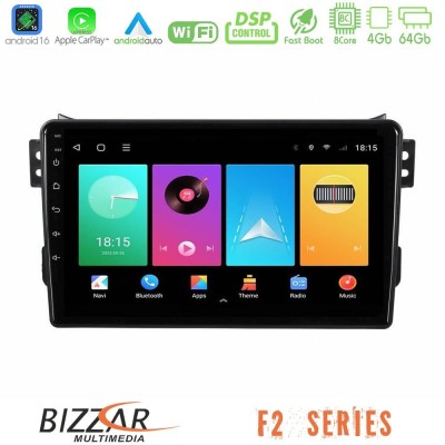 Bizzar F2 Series 8Core Android16 4+64GB  Suzuki Splash amp; Opel Agila 2008-2014 Navigation Multimedia Tablet 9