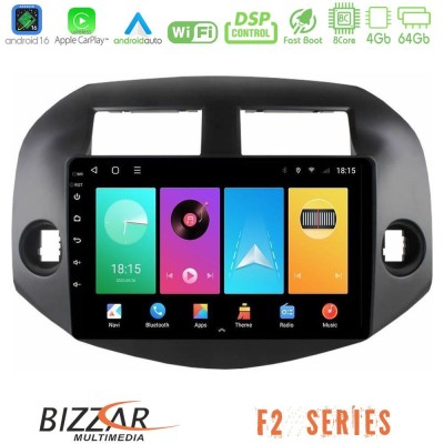 Bizzar F2 Series 8Core Android16 4+64GB  Toyota Rav4 2006-2012 Navigation Multimedia Tablet 10
