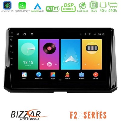 Bizzar F2 Series 8Core Android16 4+64GB  Toyota Corolla 2019-2022 Navigation Multimedia Tablet 10