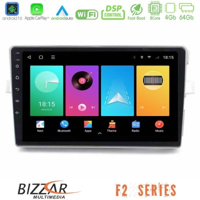 Bizzar F2 Series 8Core Android16 4+64GB Toyota Verso 2009-2018 Navigation Multimedia Tablet 9