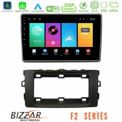 Bizzar F2 Series 8Core Android16 4+64GB  Toyota Auris 2013-2016 Navigation Multimedia Tablet 10